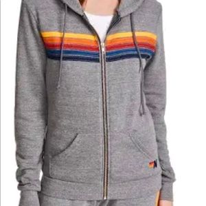 Aviator nation gray zip jacket